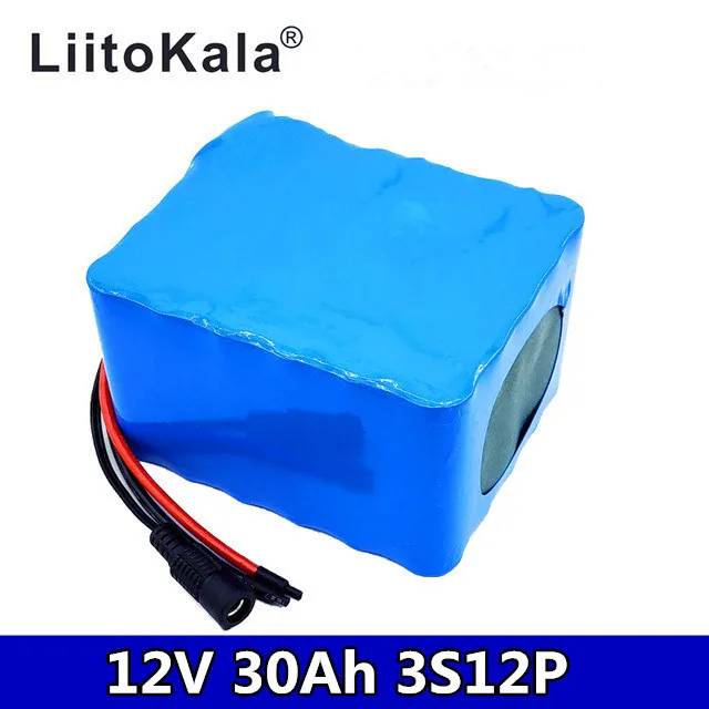 LiitoKala 12 в 30 Ач 3S12P 11 1 В 6 высокомощный литиевый аккумулятор для инвертора