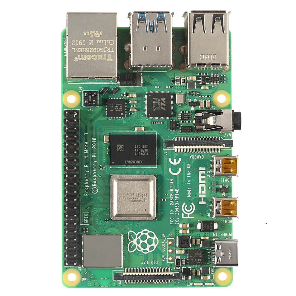 Четырехъядерный процессор Cortex-A72 ARM v8 1 5 ГГц новый Raspberry Pi 4 Model B BCM2711 ОЗУ 1/2/4 Гб с