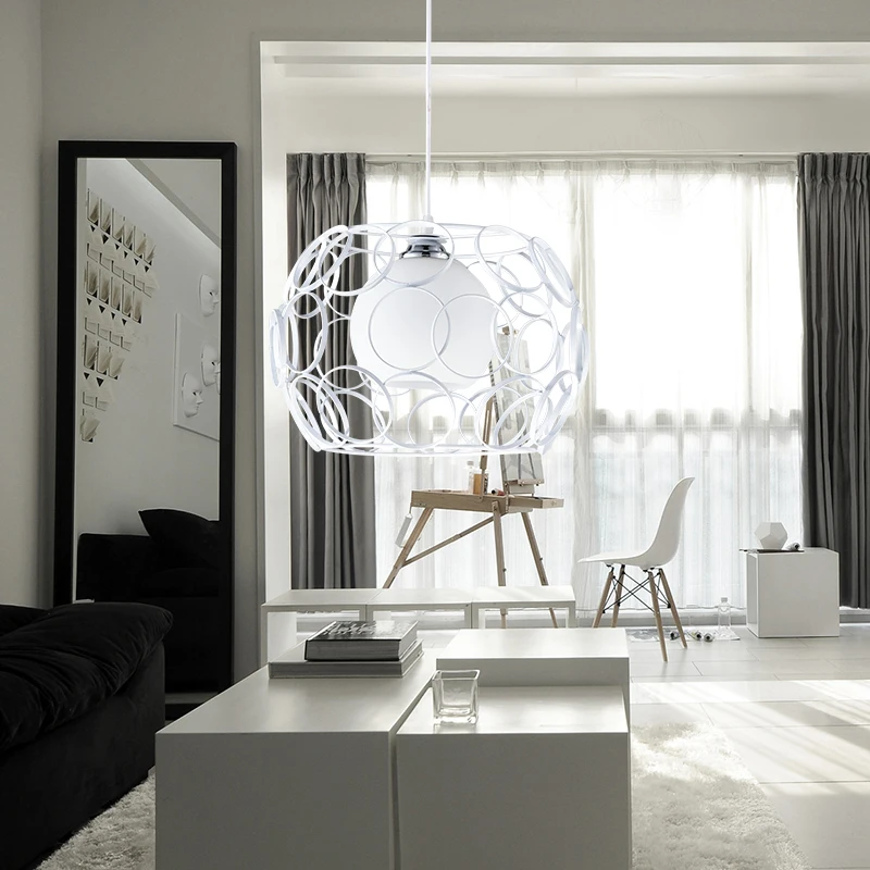 

Modern Cage Pendant Light Iron Minimalist Retro Scandinavian Loft Pyramid Ceiling Metal Lamp Hanging Indoor Home Lighting