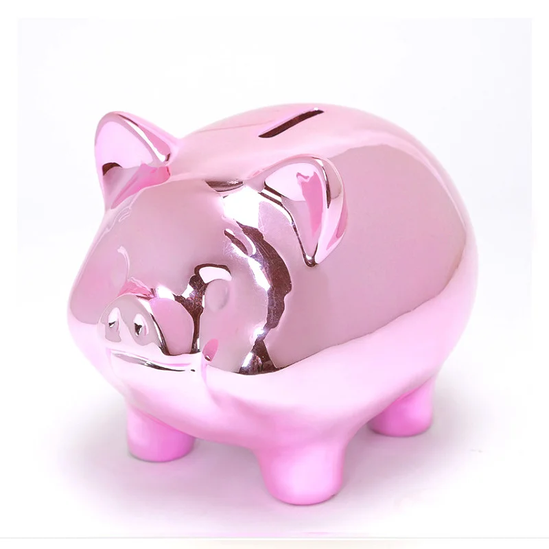 Керамическая золотая свинья копилка креативная Милая для украшения дома Детская