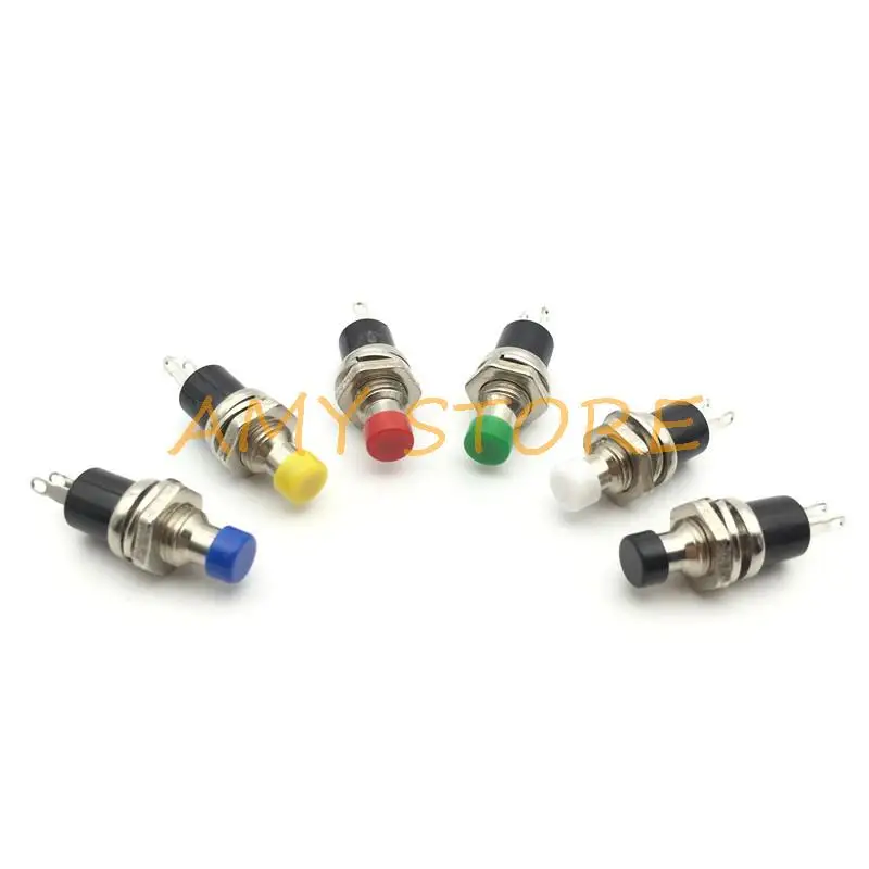 10 шт. 7 мм 2 контакта SPST NO (нормально открытый) Мгновенный Кнопочный