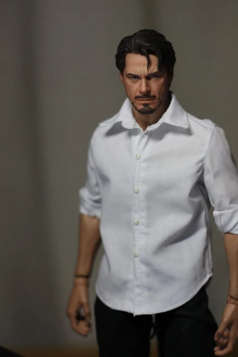 

1:6 Scale Toys Man Male Boy Clothing Classic White Shirt Clothes For 12" Male Doll Figure Toys Accessories