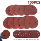 Наждачная бумага, 100 мм, 6 дюймов, 6 отверстий, Зернистость 40-150, 800 шт.