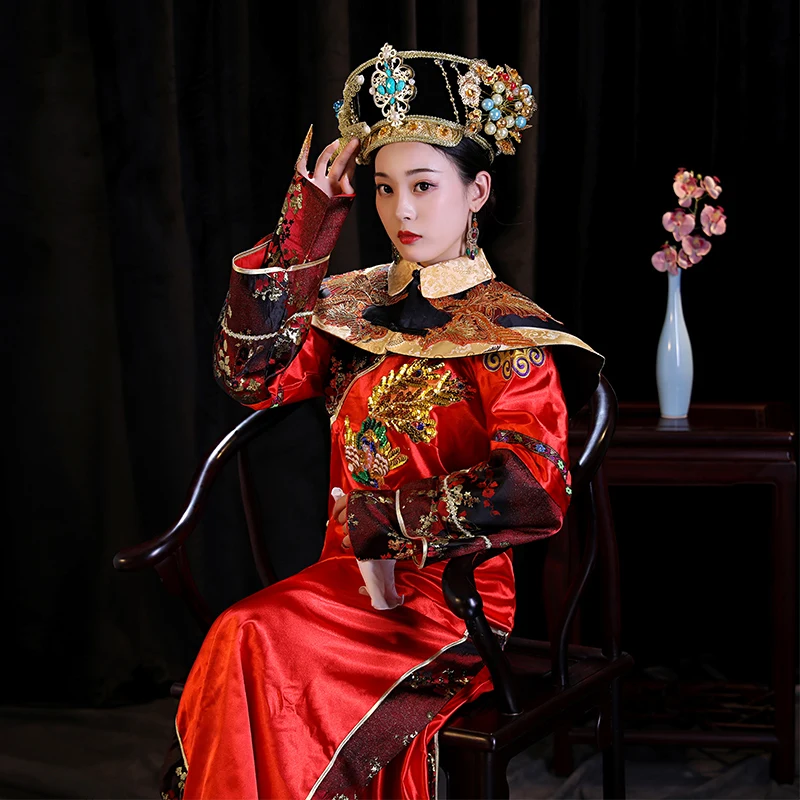 Традиционный китайский костюм для косплея династии Цин танцев императрица