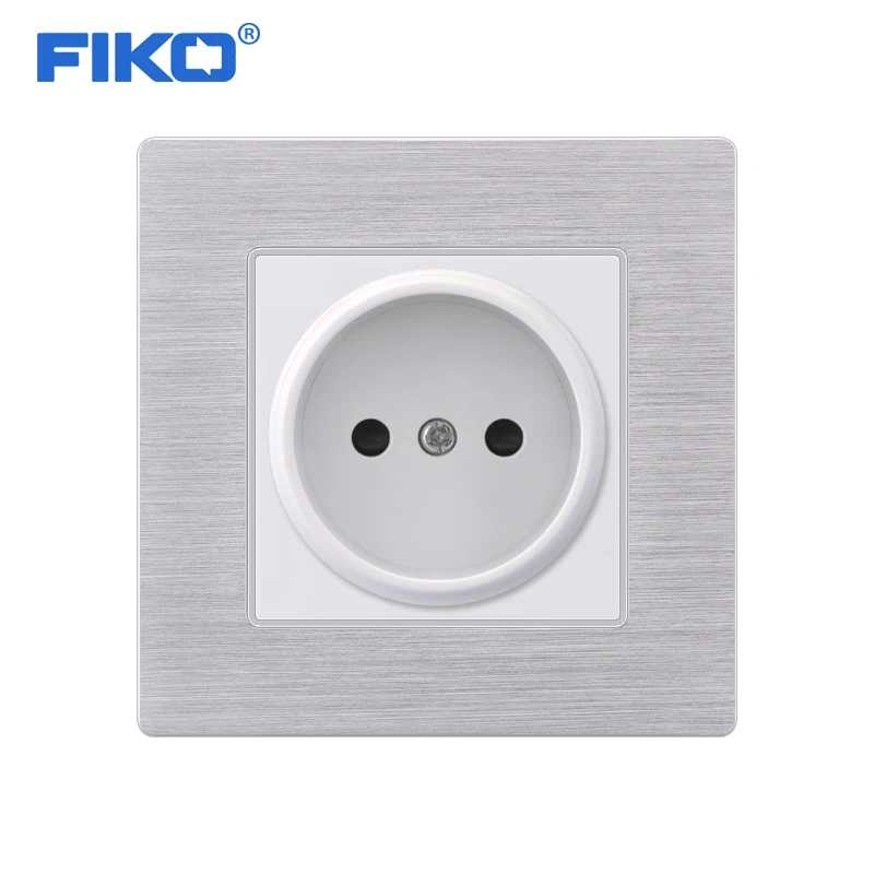 Fiko Silver Aluminium Alloy Panel 16a Eu Russia Socket,16a Eu Standard