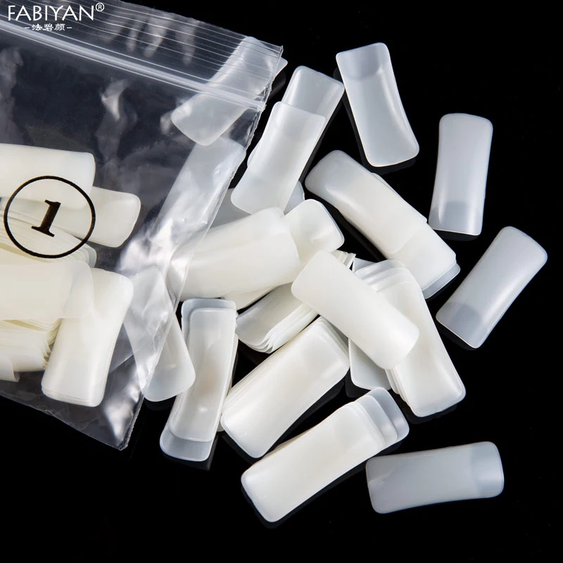 500 шт. половинные покрытия натуральный цвет акриловый УФ гель французские