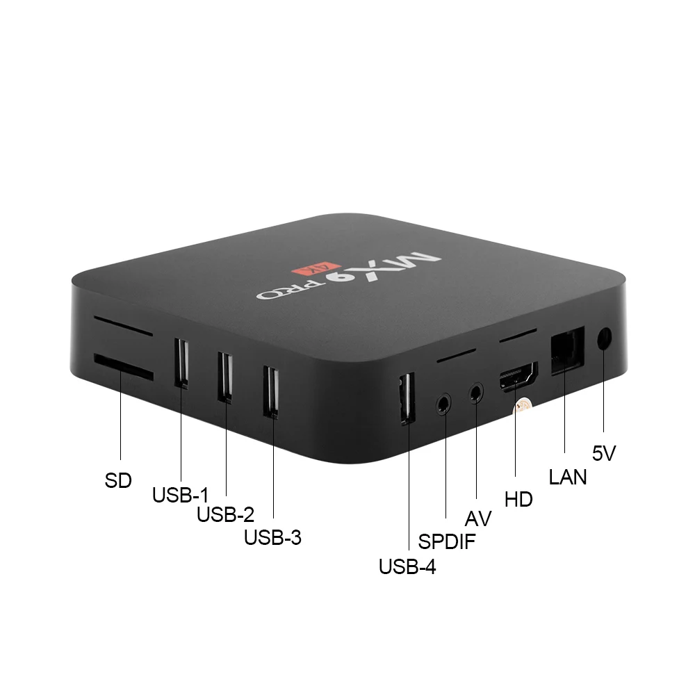 MX9pro 4K Smart Android 8,1 tv Box 1 ГБ ОЗУ 8 Гб ПЗУ HD 2,0 MX9 PRO Rockchip RK3228A Поддержка 2,4G wifi 100M Ethernet медиаплеер