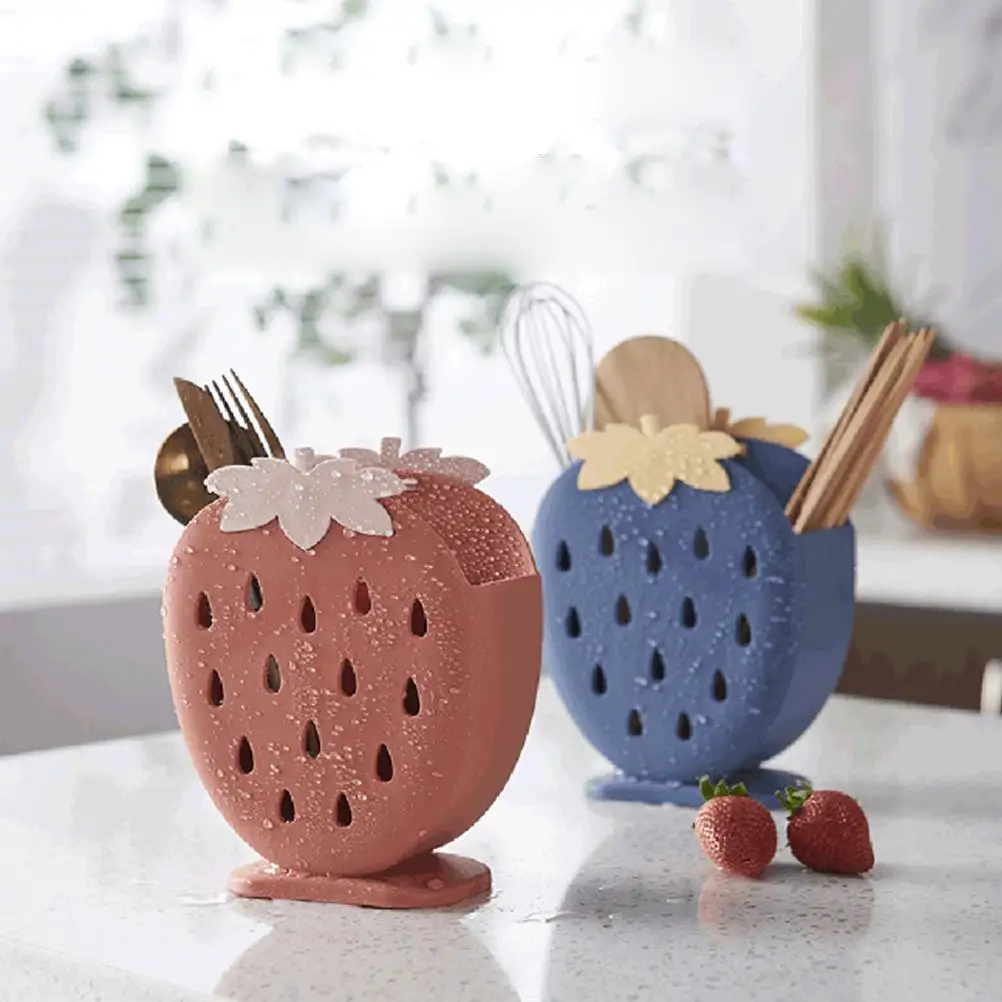 

Drain Hanging Chopstick Cage Storage Rack Containers Kitchen Organizer Plastic Storage Container Chopstick Holder Strawberry Box