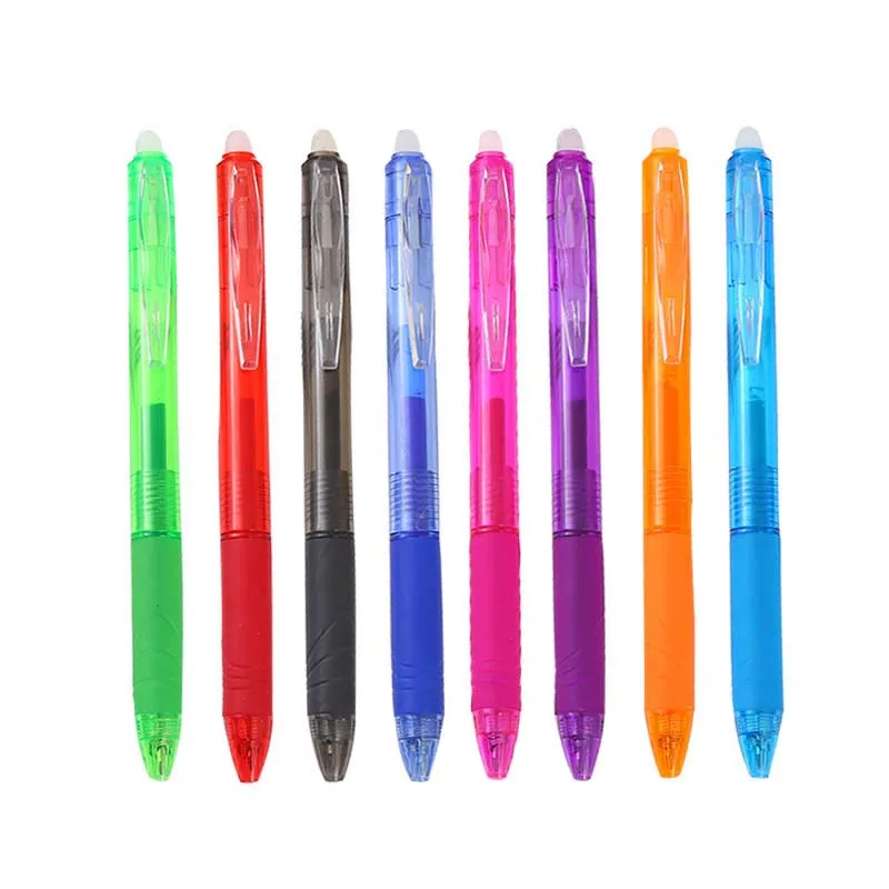 

8 Color Erasable Pen Set Colorful Erasable Gel Pens Washable Handle For School Office Writing Exam Supplies Stationery Tools