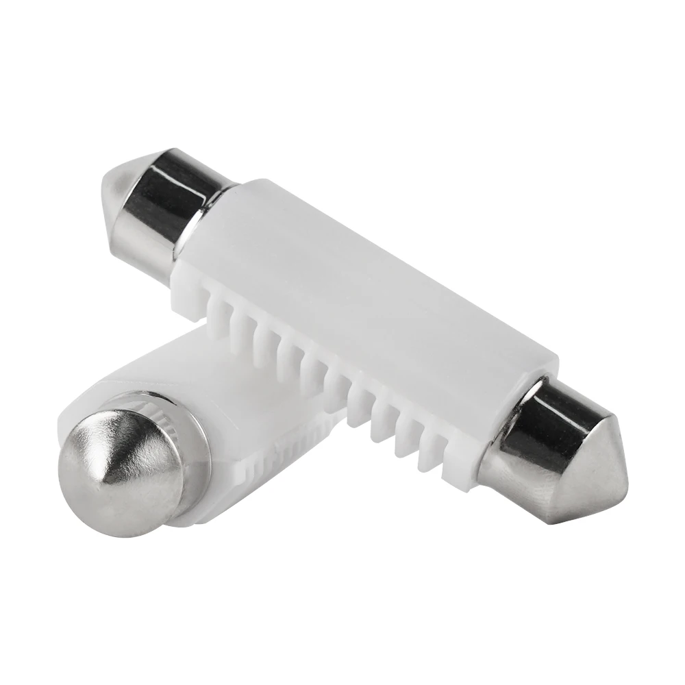 2x Белый автомобиля керамики купол с фестонами светильник 3030 светодиодный SMD