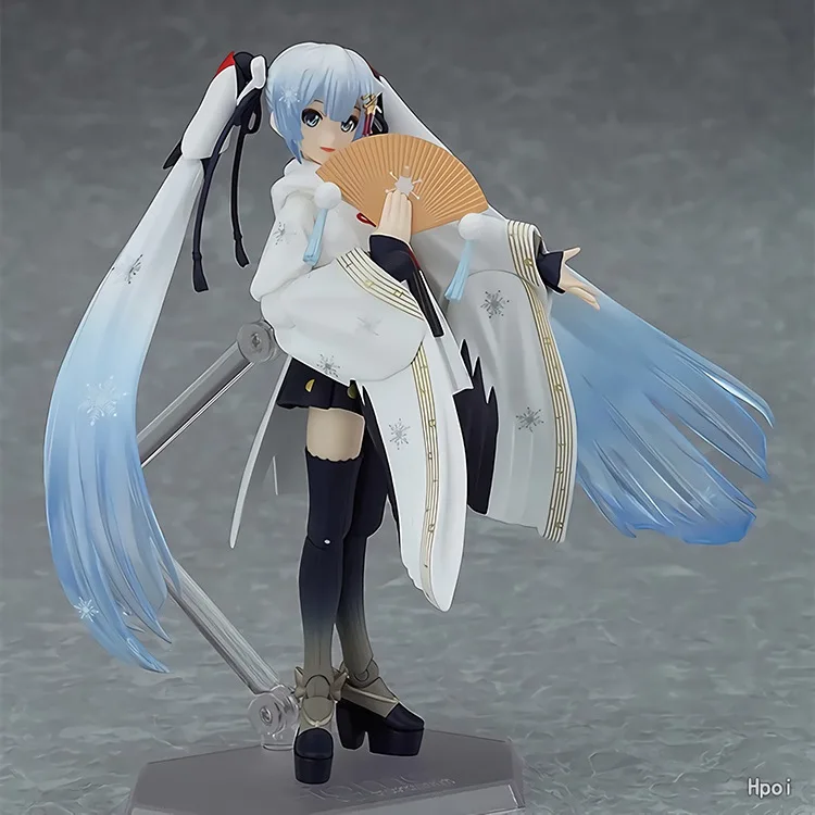 15CM FIGMA EX-045 Snow Hatsune Miku Crane Priestess Ver Anime PVC Action Figures toys figure Toys For Kids children gifts | Игрушки и
