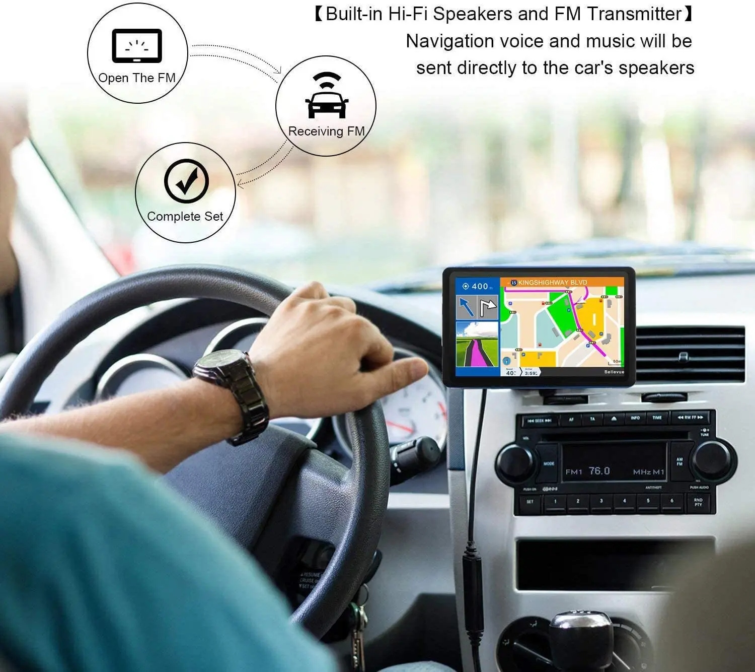 Podofo 7 &quotHD 8G 256MB емкостный Автомобильный GPS навигатор FM MP3 радио MP4 последняя карта