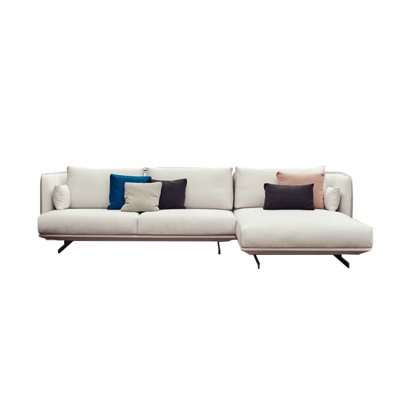 

Nordic fabric sofa Simple modern self-contained small apartment Italian minimalist 3 person living room sofa