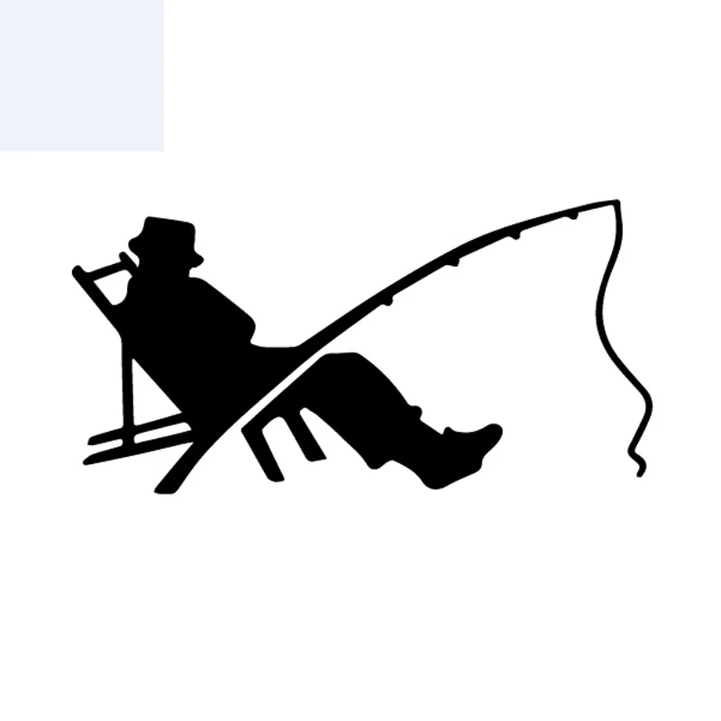 

Fishing Car Sticker Fisherman Fish Fishing Worm Bite HookDecor Vinyl Decal Anti-UV Cover Scratch Black/Silver,16CM*8CM