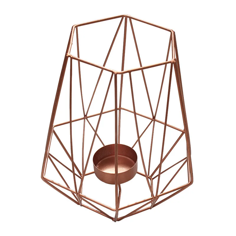 Скандинавские подсвечники из розового золота креативные минималистичные