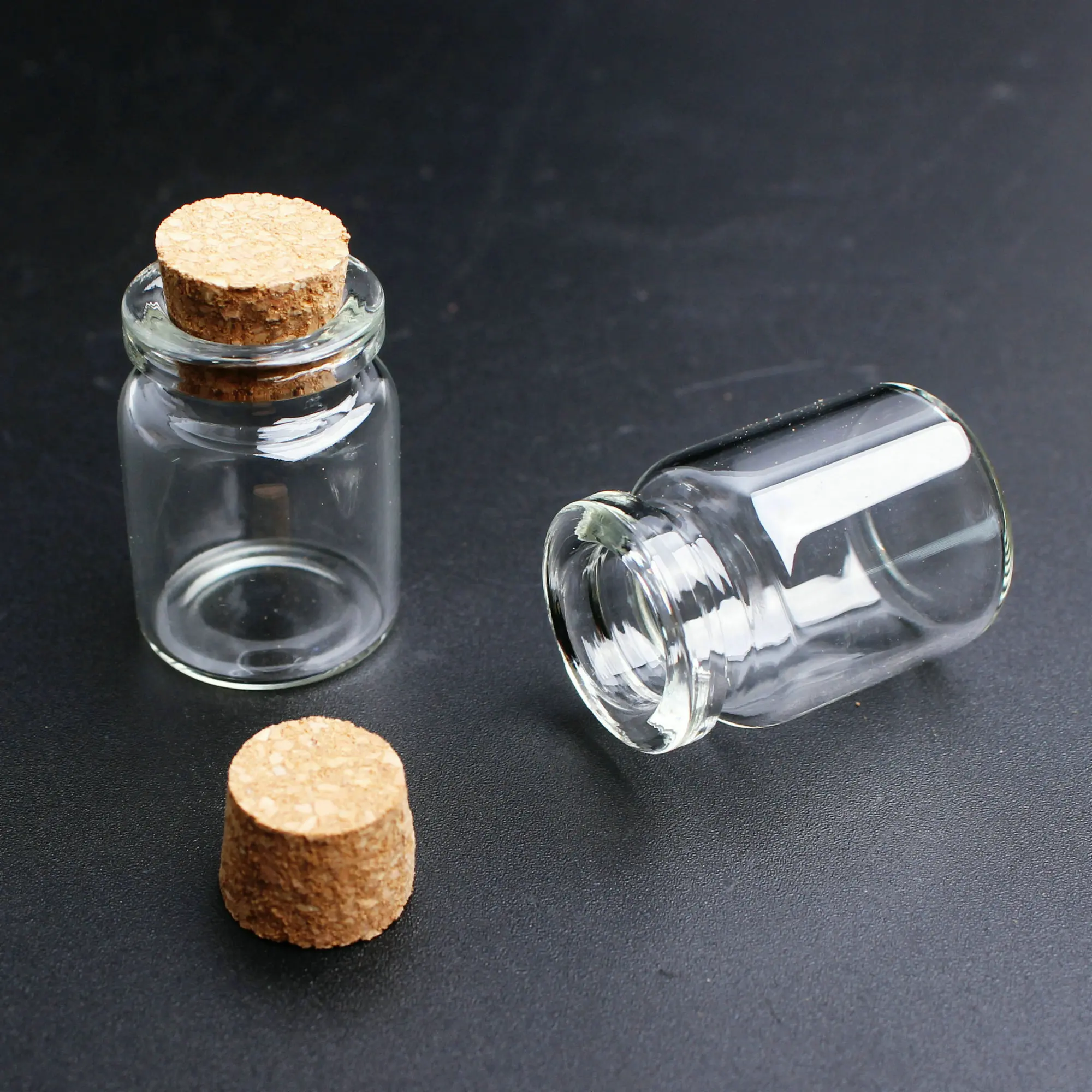 10 шт. мини стеклянные бутылки с пробкой|Камни| |
