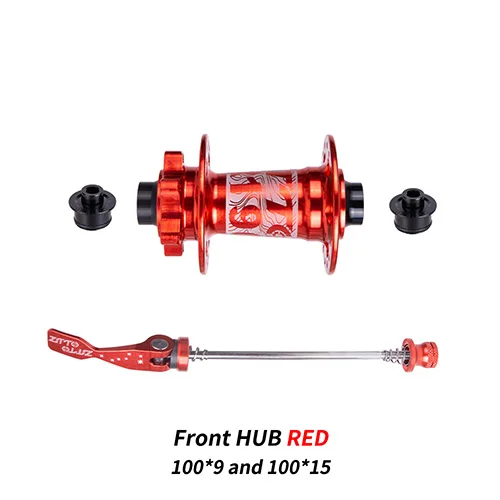 Front HUB Red ZTTO DR190 велосипедные ступицы диски для горных велосипедов тормоза 32 отверстия ступицы передние 2 подшипника задние 4 подшипника ступицы велосипеда Quick Release XD/HG трещотка 54 T - Цвет: Front HUB Red