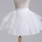Высокое качество, в наличии, белая фатиновая юбка с оборками, короткая юбка для невесты, Женская Нижняя юбка для девочек