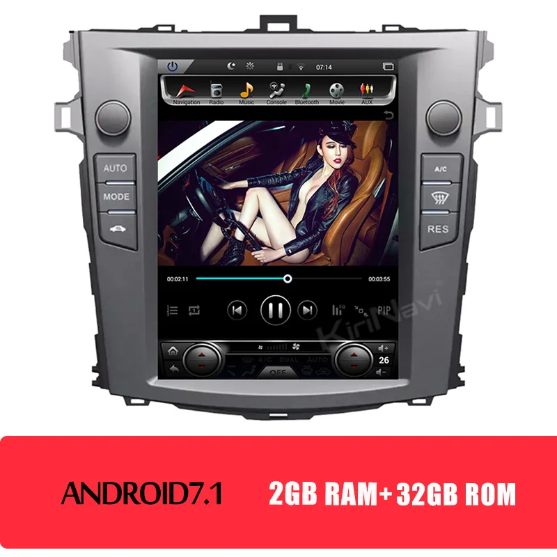 Android Car Radio KiriNavi вертикальный экран Tesla стиль 10," Android 8,1 Автомагнитола для Toyota Corolla Android Авто gps навигация автомобильный dvd-плеер - Цвет: Android Car Radio