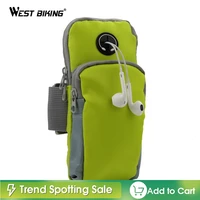 west biking runing arm bag phone holder jogging gym adjustable waterproof armband cover deporte sport riding bike cycling bags