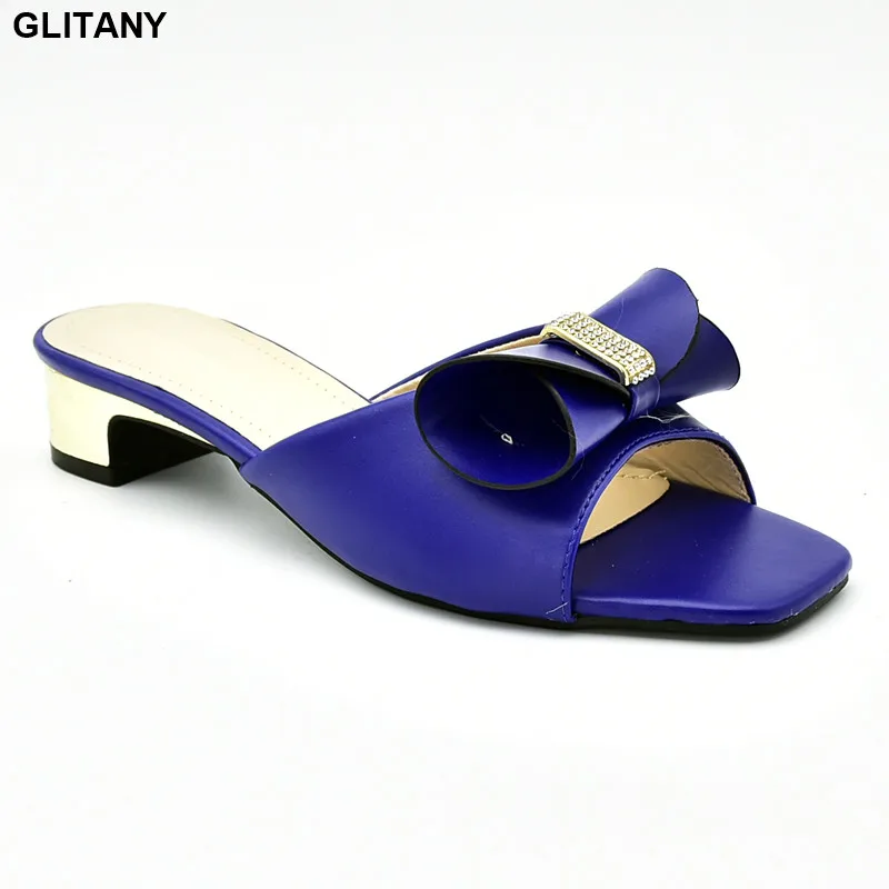 Женские шлепанцы на низком каблуке из искусственной кожи роскошная дизайнерская