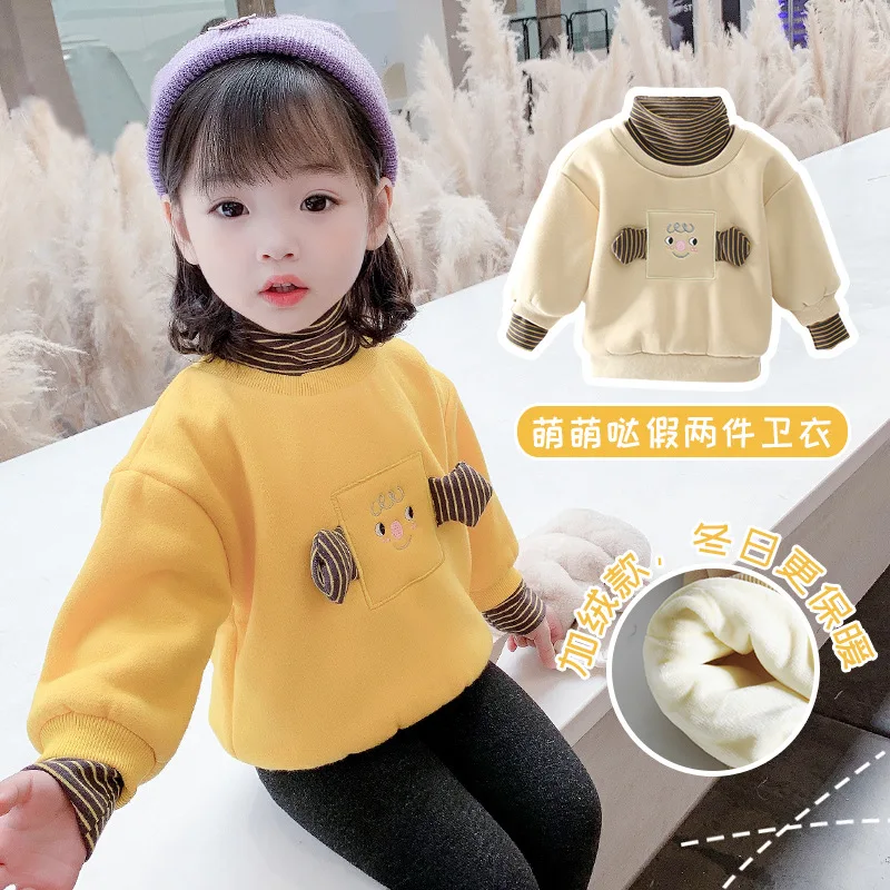 

Cartoons Bear Baby Sweater Winter Autumn Warm Girls Thicken Outerwear Buttons Long Sleeve Cotton High Quality For Kids Teenagers