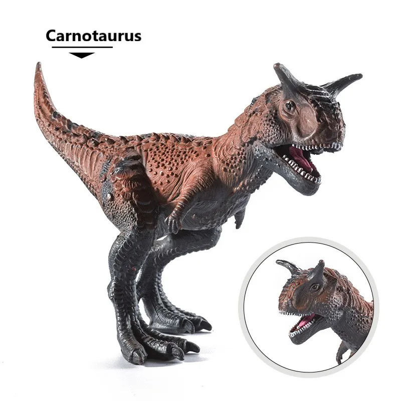 

Фигурка динозавра, кукла, имитация Юрского периода, статическая твердая модель Carnotaurus, украшение, подарок для мальчика