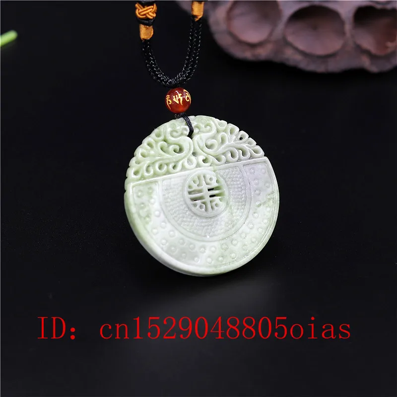 Натуральный белый зеленый китайский Нефритовый Дракон Ожерелье Феникса