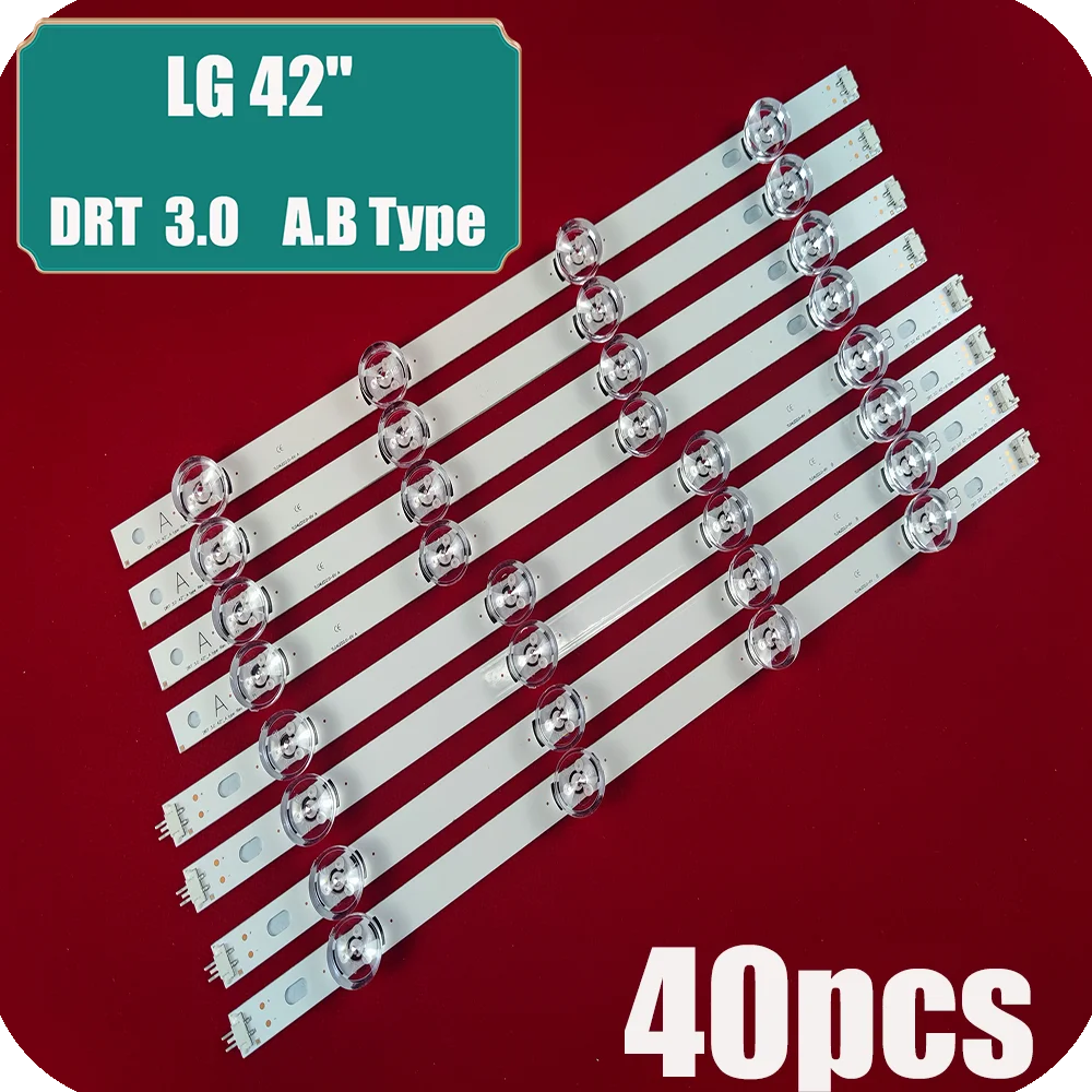 

40 шт./комплект, светодиодсветильник панели для телевизора LG TV 42LB628v 42LB629v 42LB644v 42LB650v 42LB652v LG Innotek DRT 100% 42B Rev01