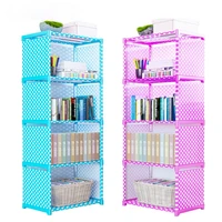 456 layer simple bookshelf easy assembled storage shelf for books floor standing bookcase storage cabinet home organizer