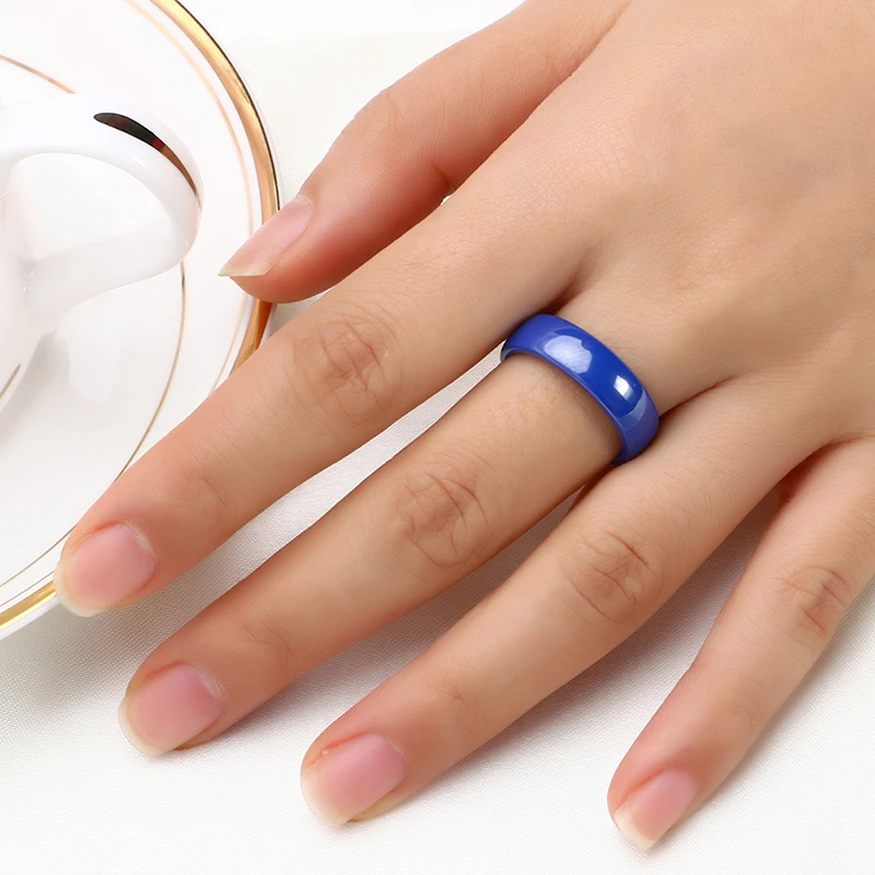New 6mm Smooth Ceramic Rings For Women Purple Pink Simple Style Finger Ring Jewelry Healthy Material Never Fade Wedding Gifts | Украшения и