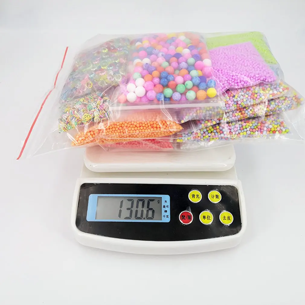 17 упаковок бусины для слаймов шармы рыбьей чаши шарики из пенопласта фруктовые