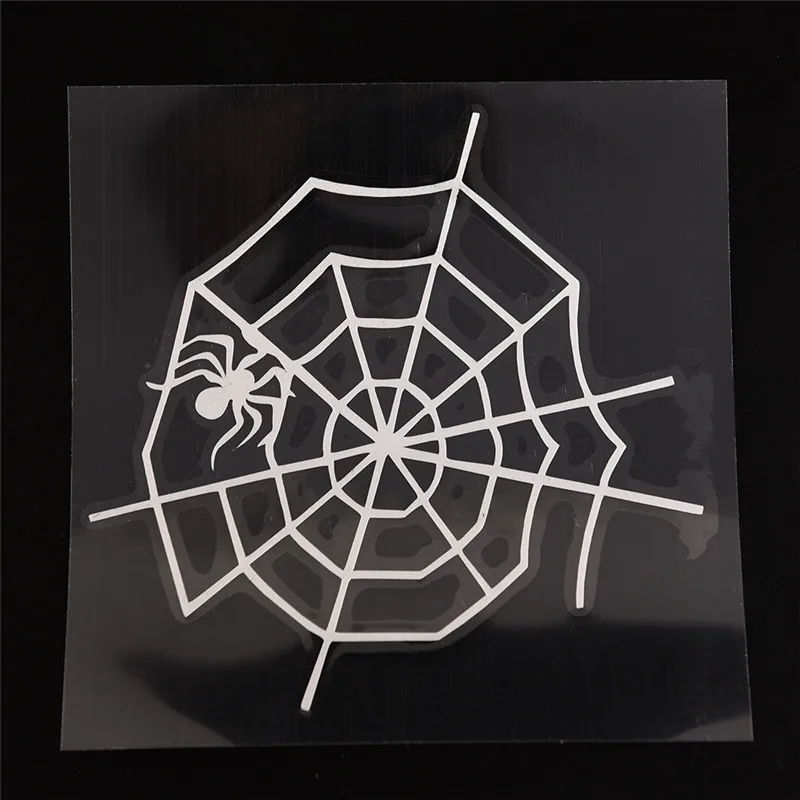 

13cmx13cm Spider In The Web Car Styling Personality Car Sticker Motorcycle Decorative Decal Black/Silver