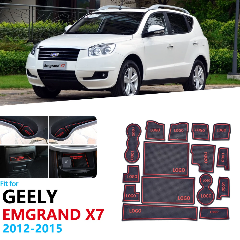 Противоскользящий резиновый подстаканник для Geely Emgrand X7 2012 2013, коврик для двери, аксессуары, автомобильные наклейки, подстаканник