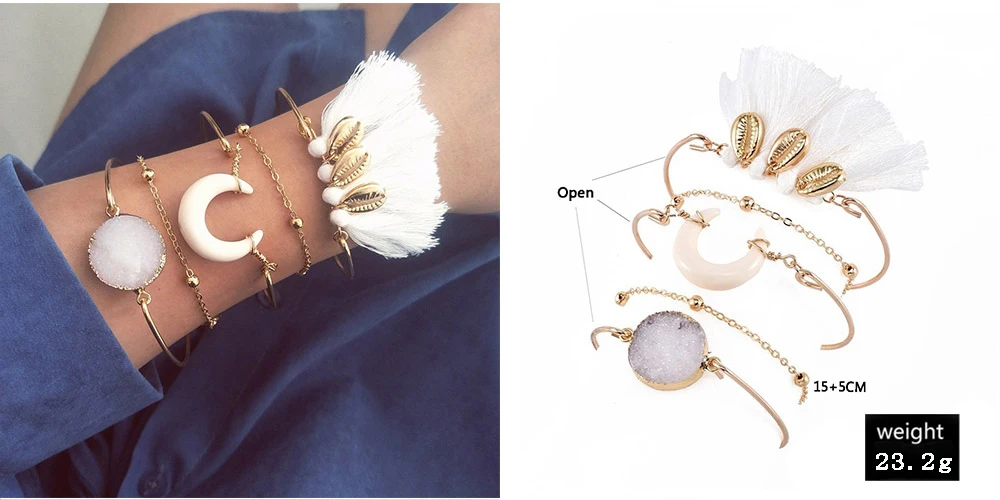 21 стиль Boho модный корпус сердце кристалл лист стрела крылья браслет-цепочка с бусинами набор для женщин Шарм пляжные вечерние ювелирные изделия аксессуары