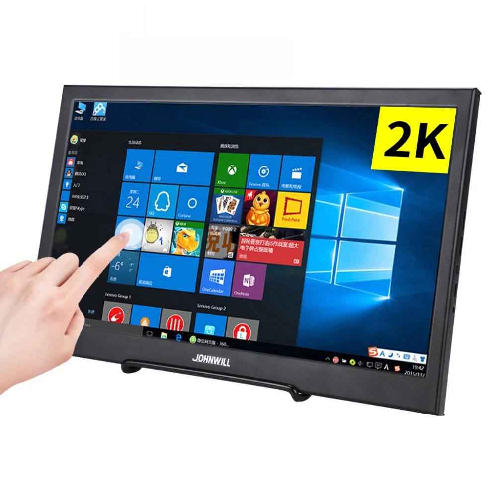 

Сенсорный портативный монитор 10,1 дюйма, совместимый с Windows 10, usb, HDMI, переключатель для ps4, xbox, телефона, ноутбука, игровой монитор, 2560 х1600