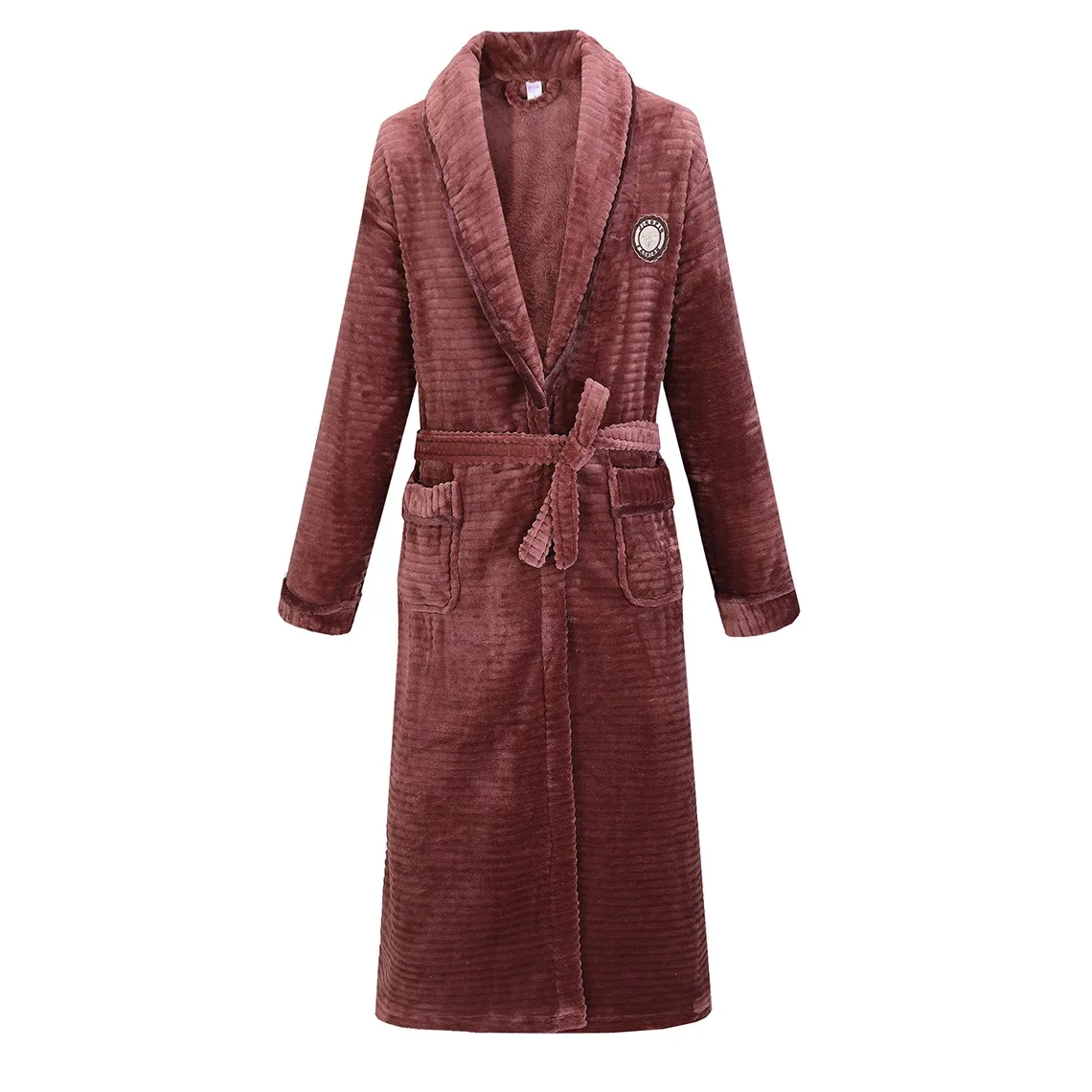 

Oversized 3XL-4XL Sleepwear Winter Thicken Robe Men Ultra Long Kimono Gown Flannel Casual Lounge Nightgown Intimate Lingerie