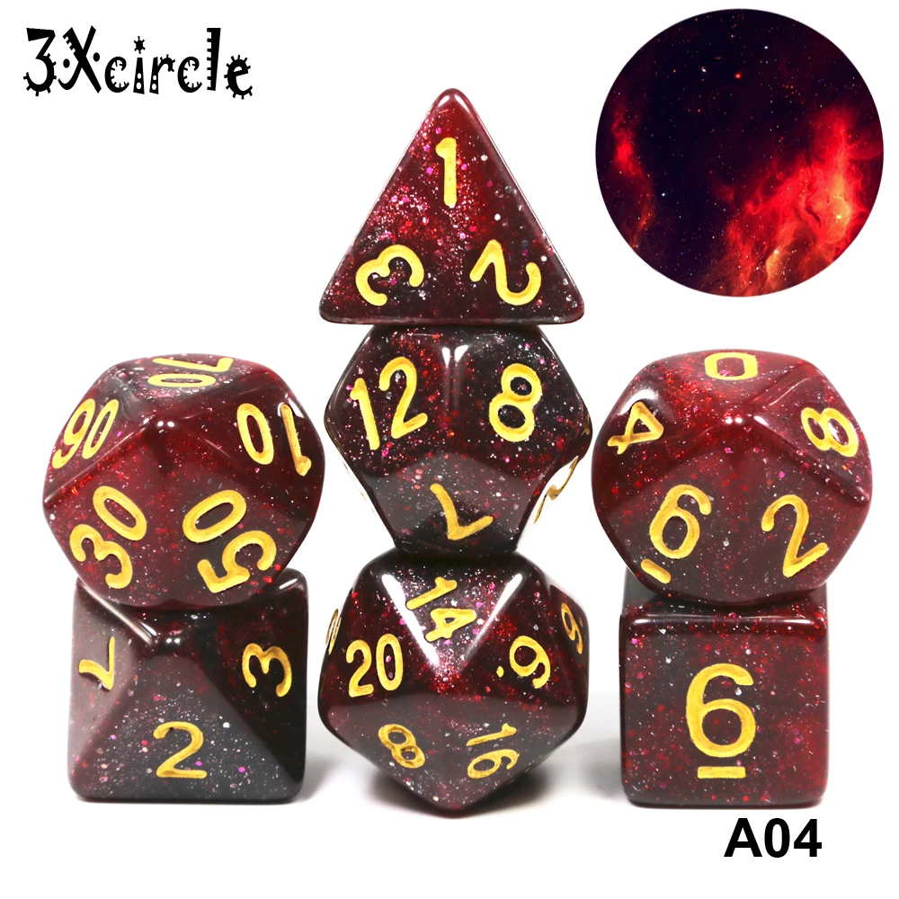 Красочные высокое качество 15 цветов творческая Вселенная Галактика кости набор