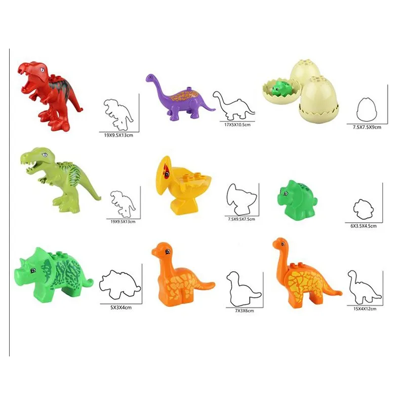 

45pcs Dino Valley Building Blocks Sets Large Particles Animal Dinosaur World Toys Bricks Compatible Big Brand Christmas Gift