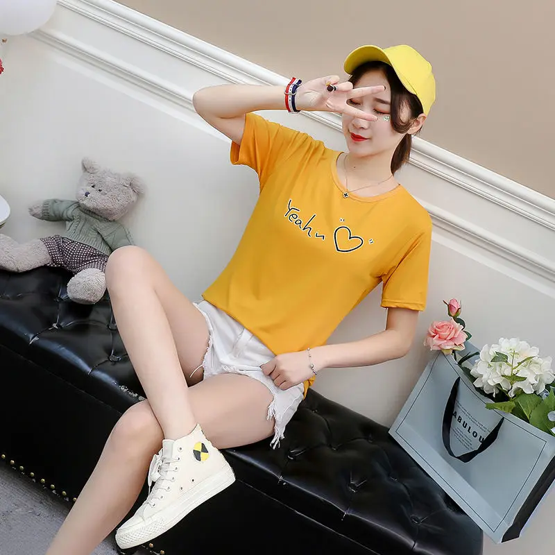 

Quality classic casual breathable women's short sleeve soft T-shirt