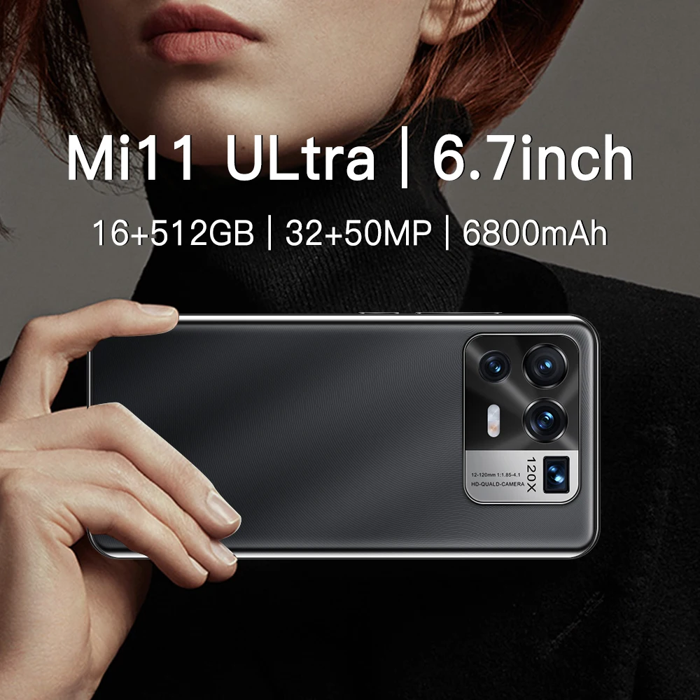 Xiaomi-tel&eacute;fono inteligente Mi 11 Ultra, versi&oacute;n Global, Pantalla Completa HD de 6,7 pulgadas, 12GB + 512 GB, 6800mAh, Android, compatible con Google Wifi, 4G/5G-2