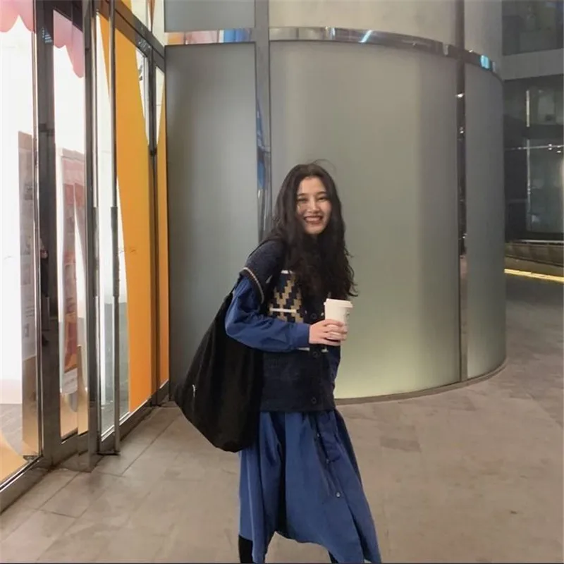 Женское длинное платье винтажный комплект из 2 предметов голубое свободное