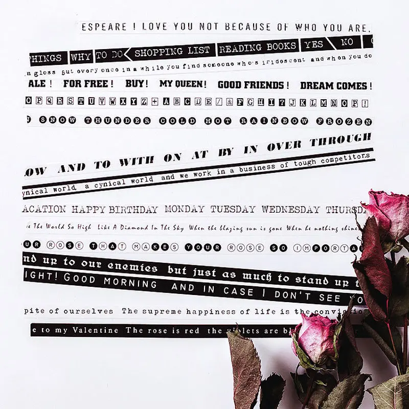 1 шт. черно белая васи лента художественное украшение журнал Скрапбукинг