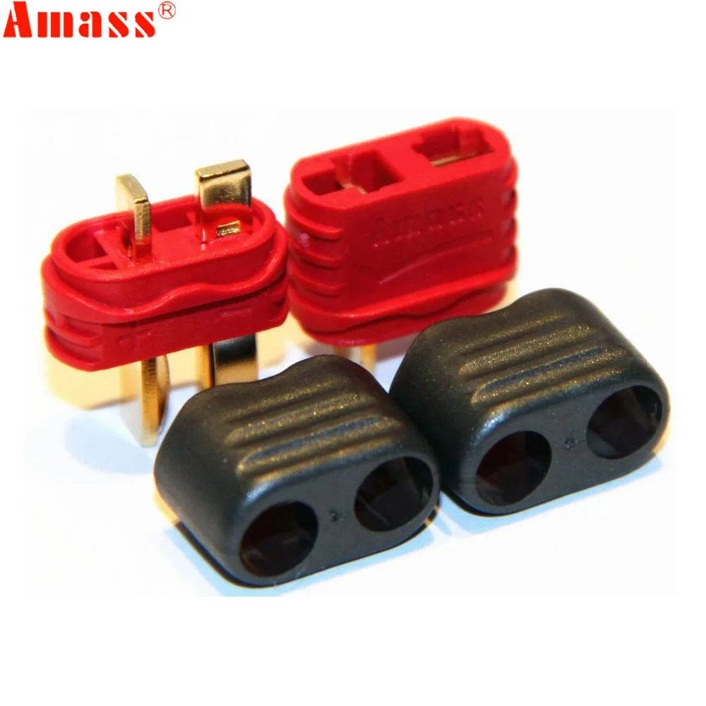 Женские и мужские коннекторы Amass 500 шт. штепсельная вилка T Deans 2 Pin корпус пули