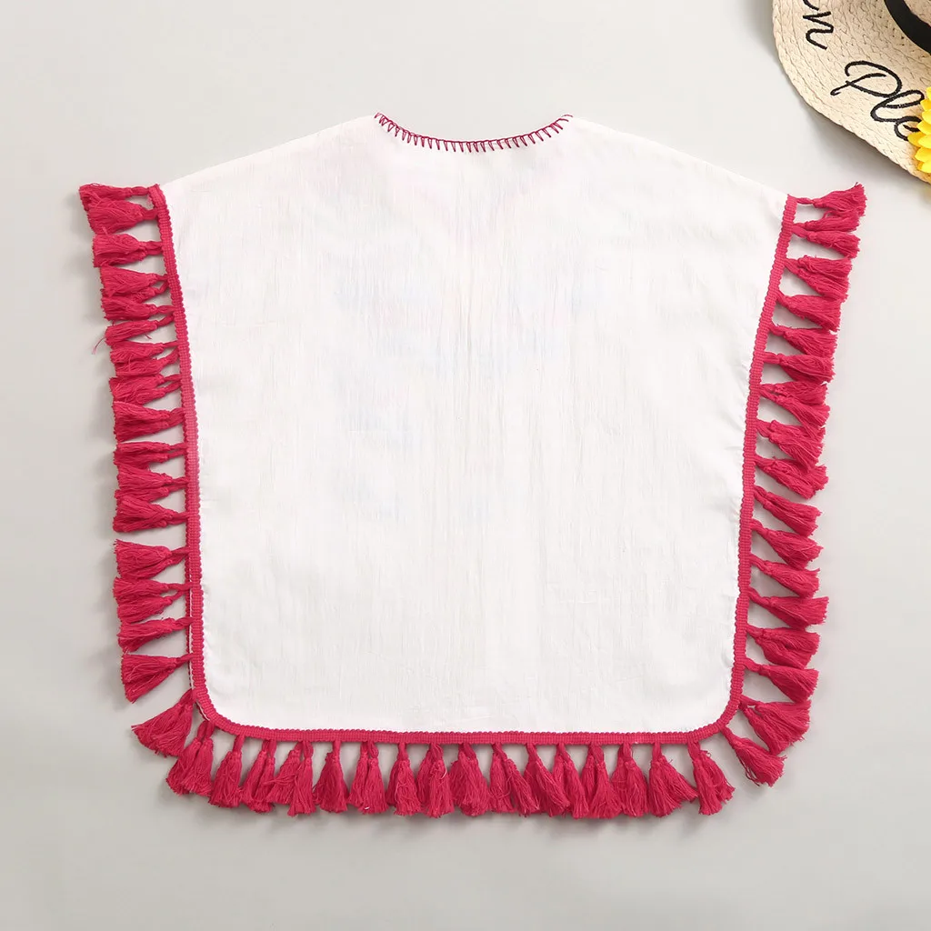 Детское пляжное полотенце накидка с капюшоном для маленьких девочек льняное