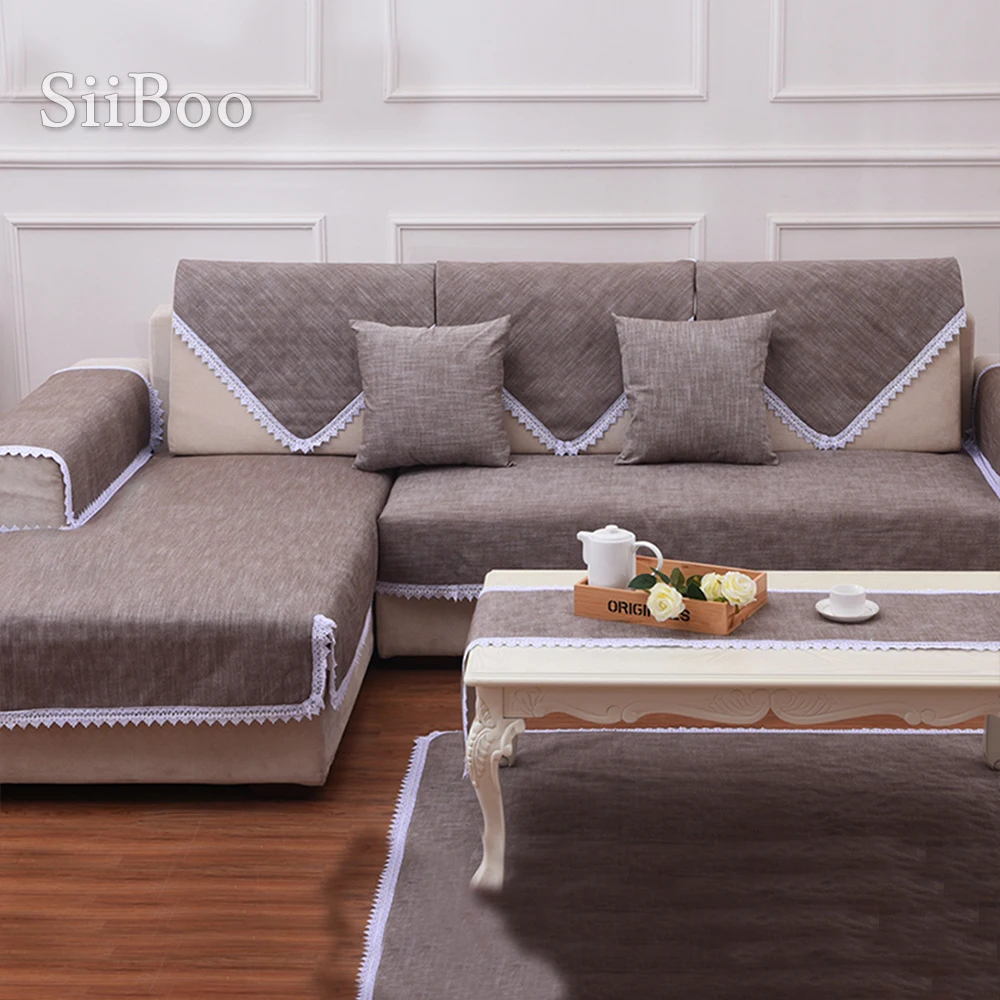 Чехол для дивана Camel SP4383 чехлы из хлопка и льна с кружевным декором