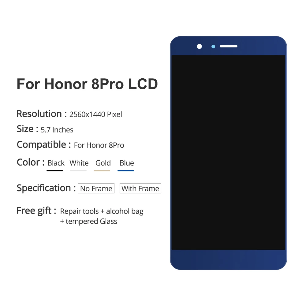 5,7 ''для huawei Honor 8 Pro ЖК-дисплей сенсорный экран дигитайзер для Honor V9 ЖК с рамкой DUK L09 AL20 замена экрана