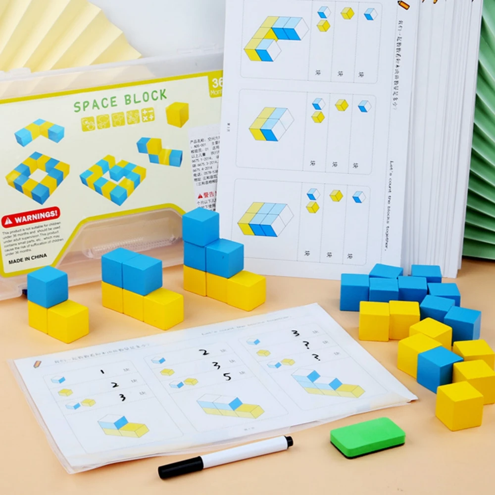

Montessori Space Thinking Toy Enlightenment Imagination Training Wooden Block Toy Mathematics Teaching Aid For Children