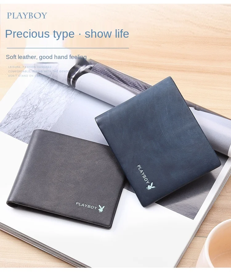 

Men's Wallet 2020 New Genuine Leather Short Soft Cattlehide Leather Fashion Wallet Fashion Brand