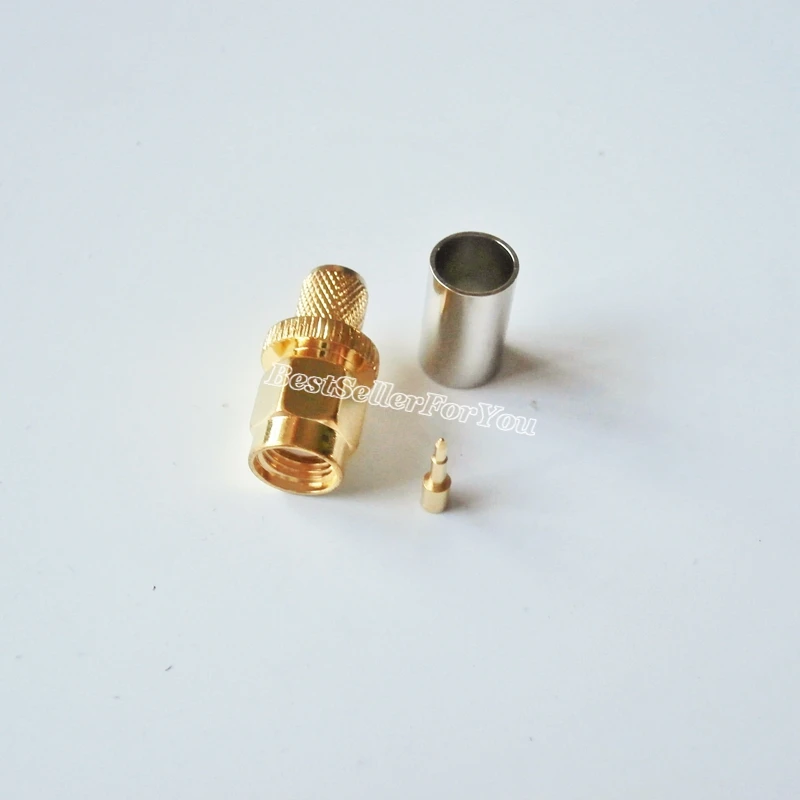 10 шт. Вилочная часть разъема SMA Мужской pin обжимные клещи для RG 8X LMR240 RG8X
